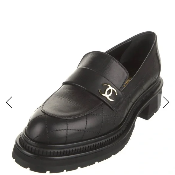 Chanel Interlocking CC Logo Loafers - Picture 2 of 5